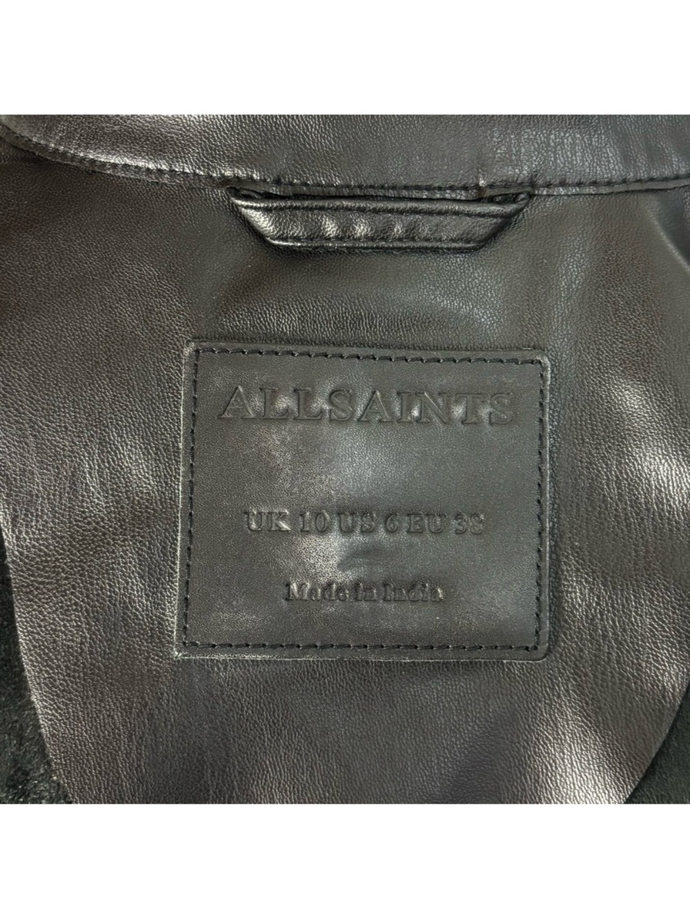All Saints black vegan Bella shirt - Picture 9 of 10